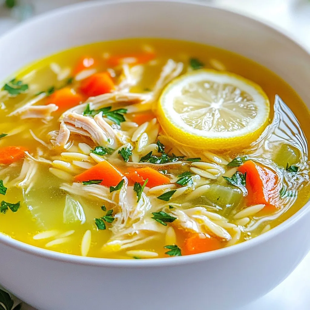 Griechische Zitronen-Hühnchen-Suppe Einfaches Rezept