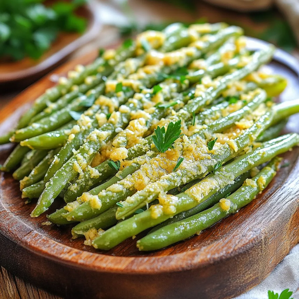 Air Fryer Garlic Parmesan Green Bean Fries köstlich genießen