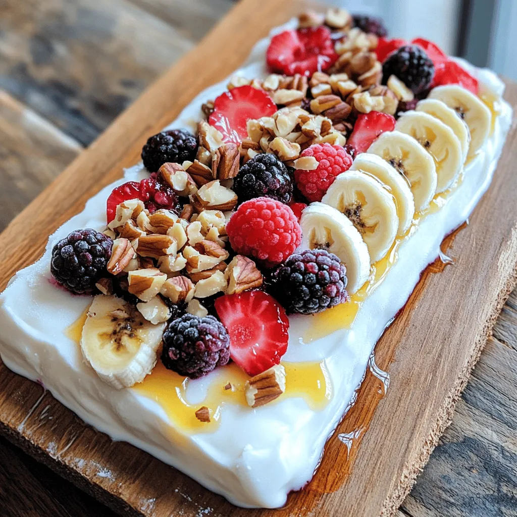 Griechischer Joghurt Berry Bark Hoher Protein Snack