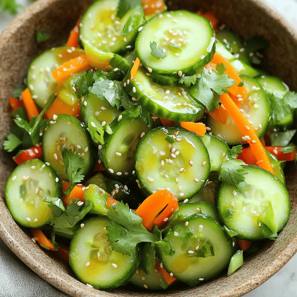 Köstlicher Asian Sesame Cucumber Salad Schnell zubereiten