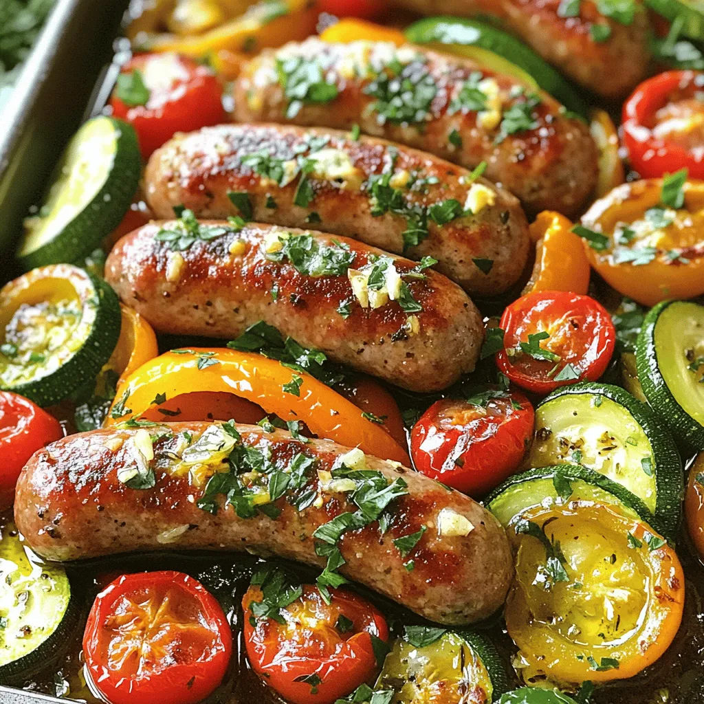 One-Pan Würstchen und Gemüse Einfaches Rezept