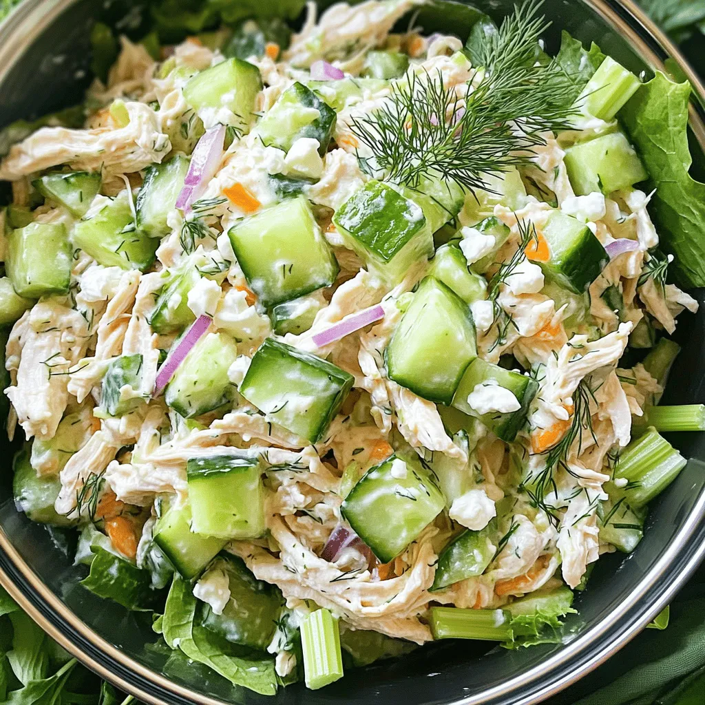 Griechischer Joghurt Hühnchensalat Frisch und Lecker