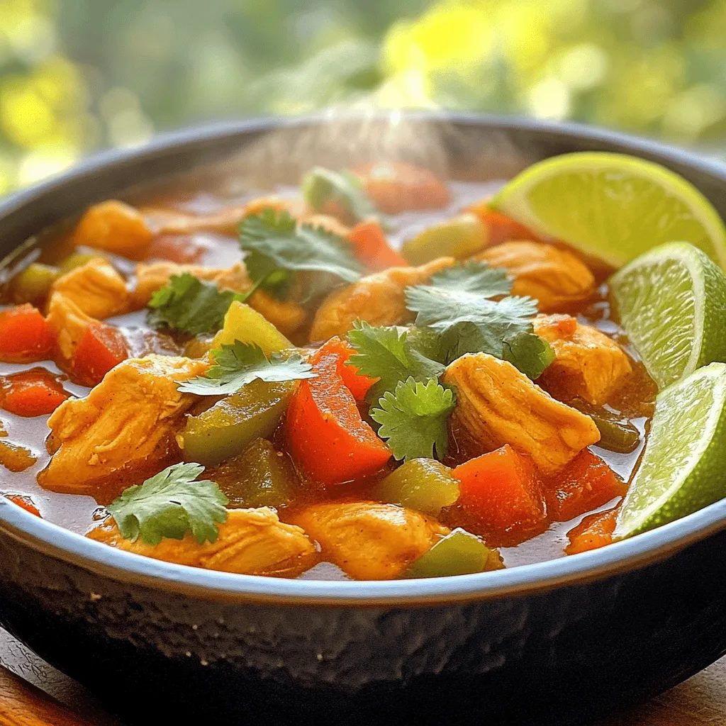 Einfache Chicken Fajita Soup Schnelle und Gesunde Mahlzeit