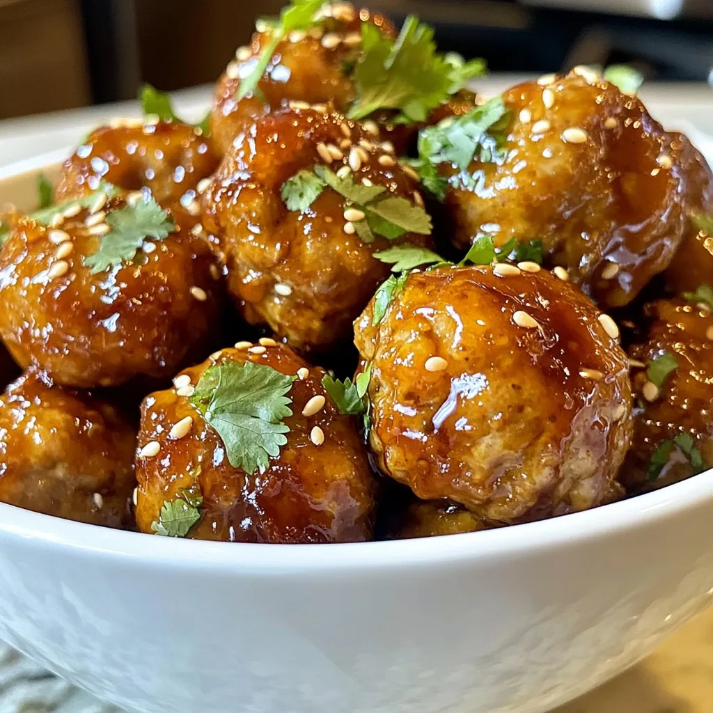 Teriyaki Truthahn-Meatballs Einfache und köstliche Mahlzeit