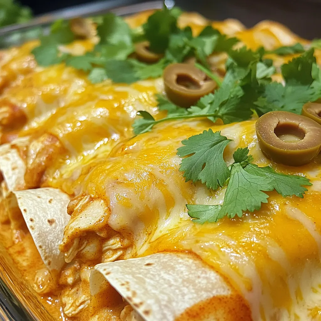 Slow Cooker Creamy Chicken Enchiladas Einfach und Köstlich