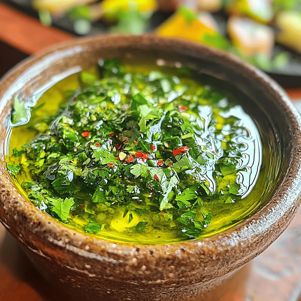 Chimichurri Rezept frische Zutaten für den Geschmack
