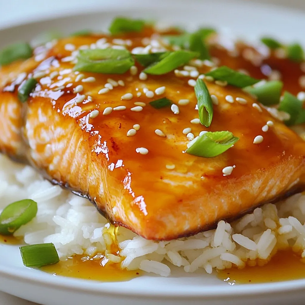 Honey Sriracha Glazed Salmon Einfaches und schmackhaftes Rezept