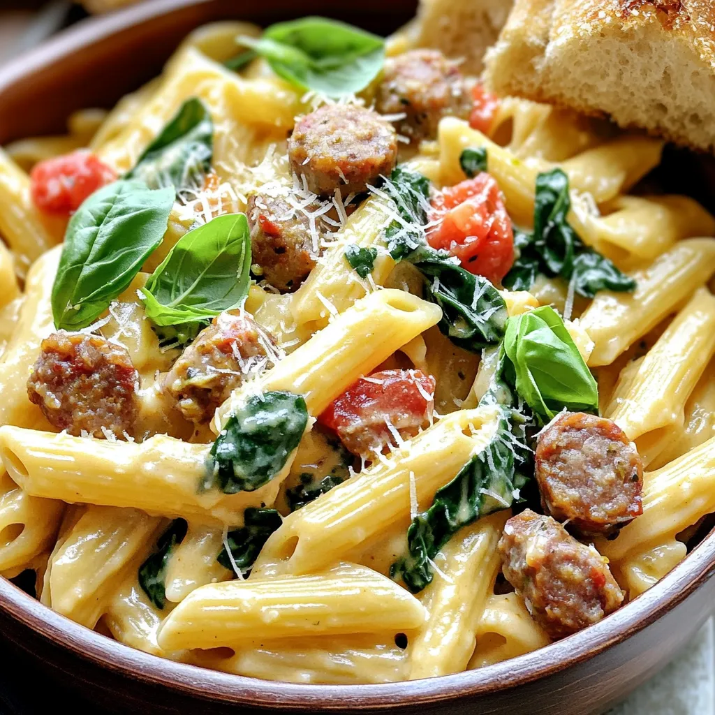 One Pot Tuscan Sausage Pasta Köstliche Genussreise