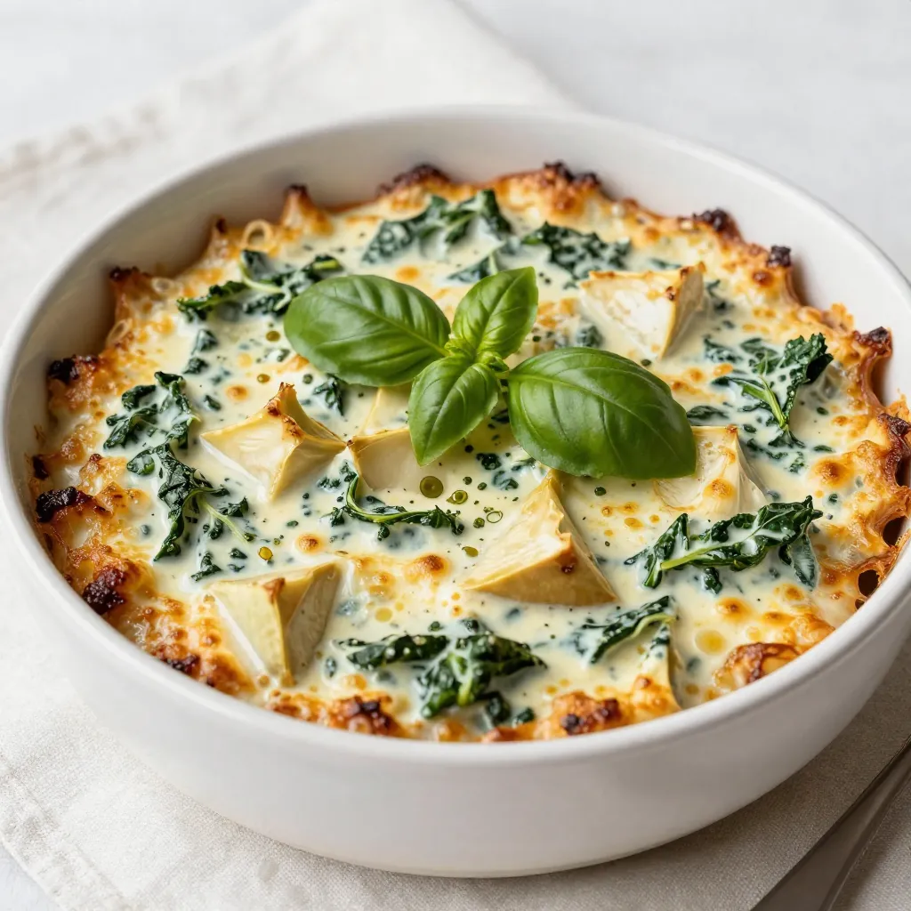 Cheesy Spinach Artichoke Dip Einfaches Rezept lecker