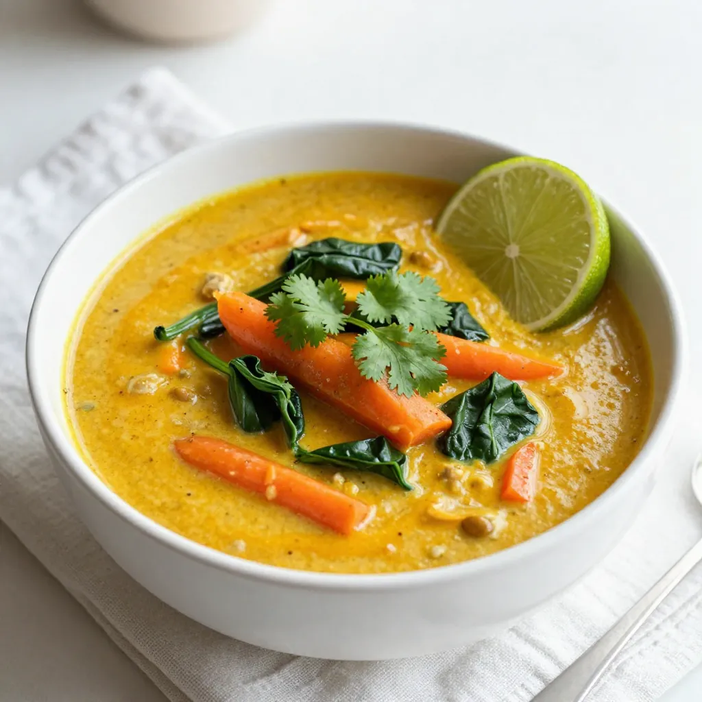 Kokos-Curry-Linsensuppe Komfortabel und Nahrhaft