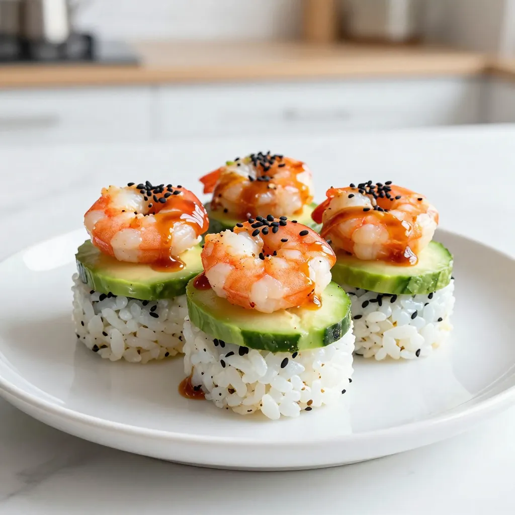 Spicy Shrimp Sushi Stacks Gesunder Genuss für alle