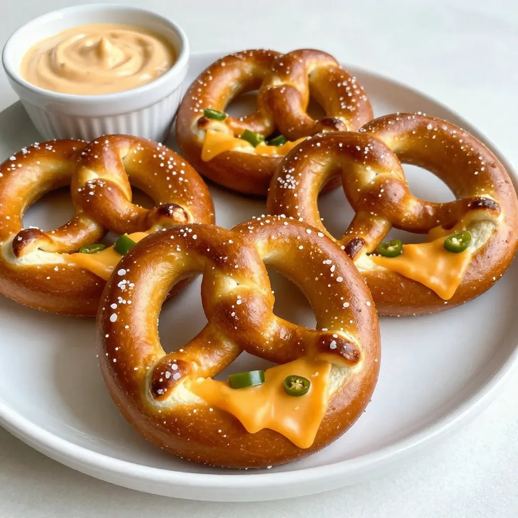 Jalapeño Cheddar Stuffed Pretzels Einfaches Rezept
