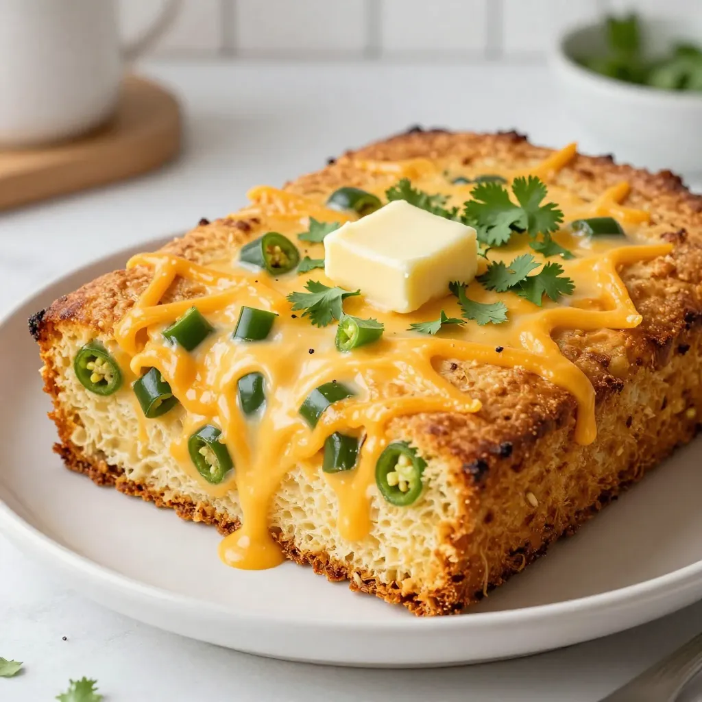Cheesy Jalapeño Cornbread Einfaches und leckeres Rezept