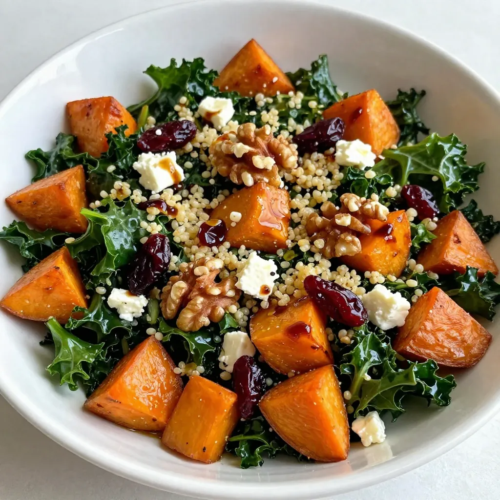 Röstender Süßkartoffel-Grünkohlsalat voller Geschmack