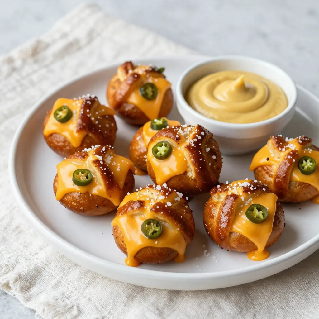 Jalapeño Cheddar Stuffed Pretzels Leckerer Snack Genuss