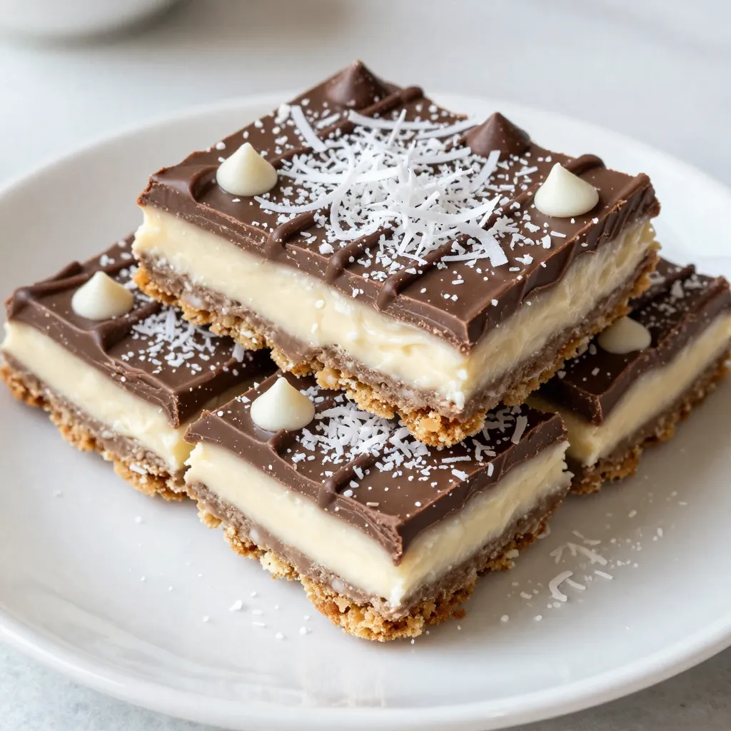 Schokoladenkokos-Magie-Riegel Köstliches Rezept