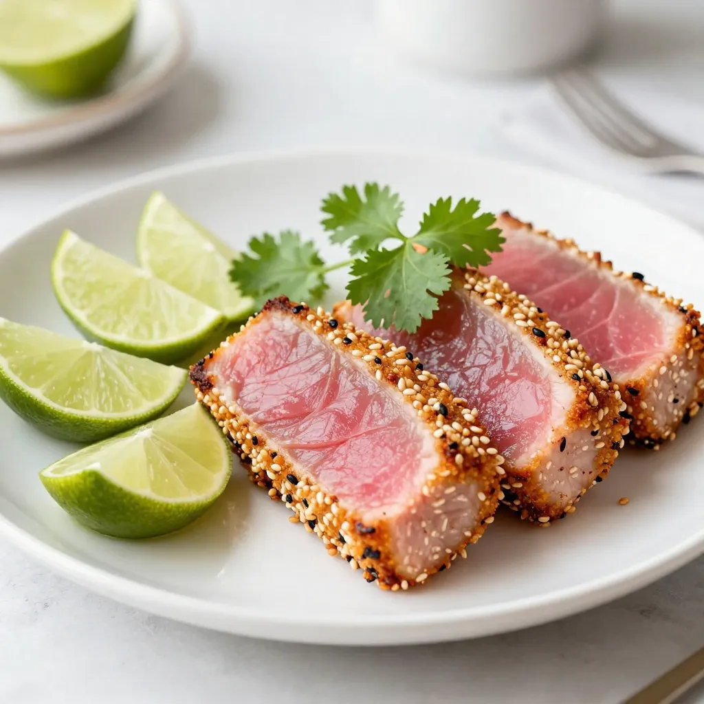 Sesame Crusted Ahi Tuna Köstliches Rezept Einfach Zubereiten