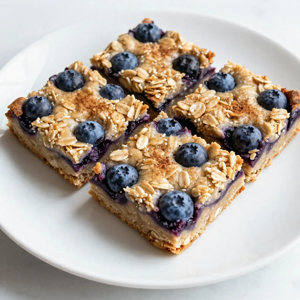 Blaubeer-Haferflocken-Frühstücksriegel Einfaches Rezept