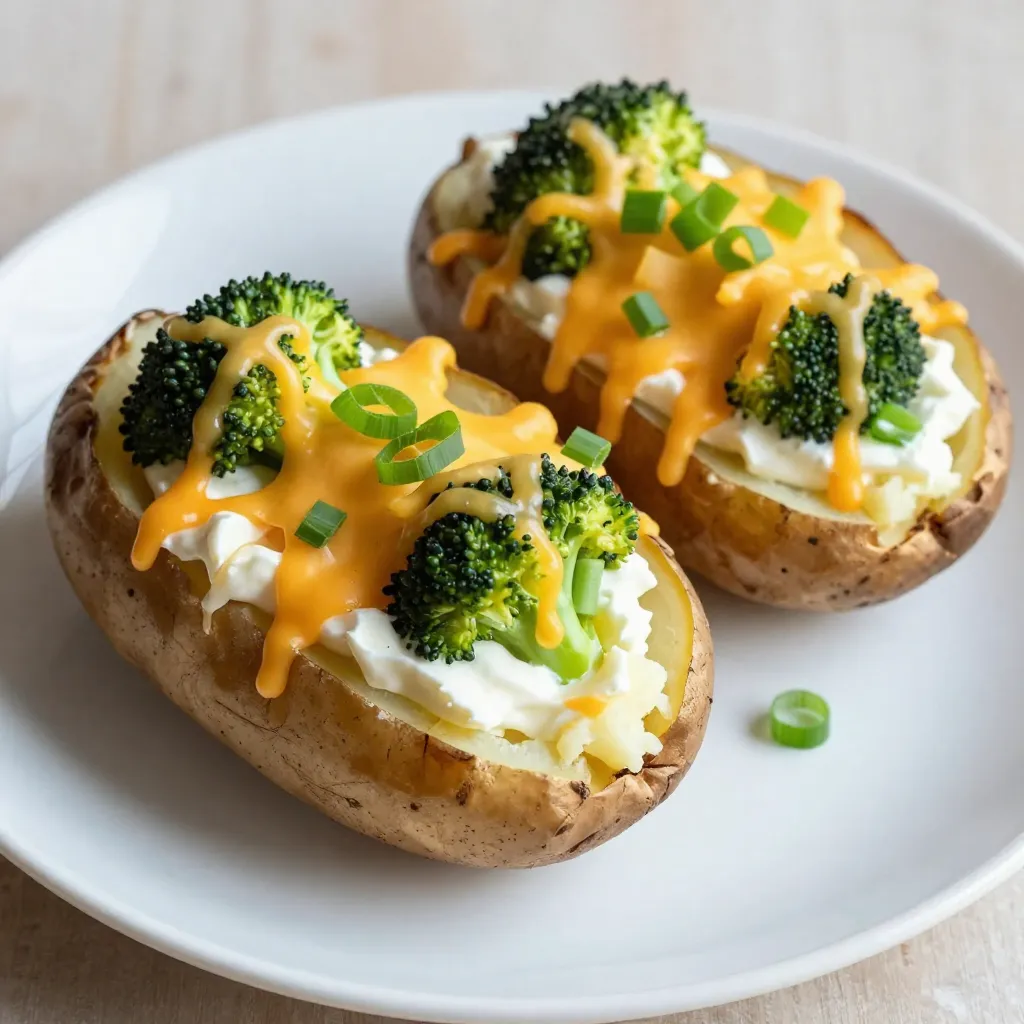 Broccoli Cheddar Twice Baked Potatoes Genussrezept