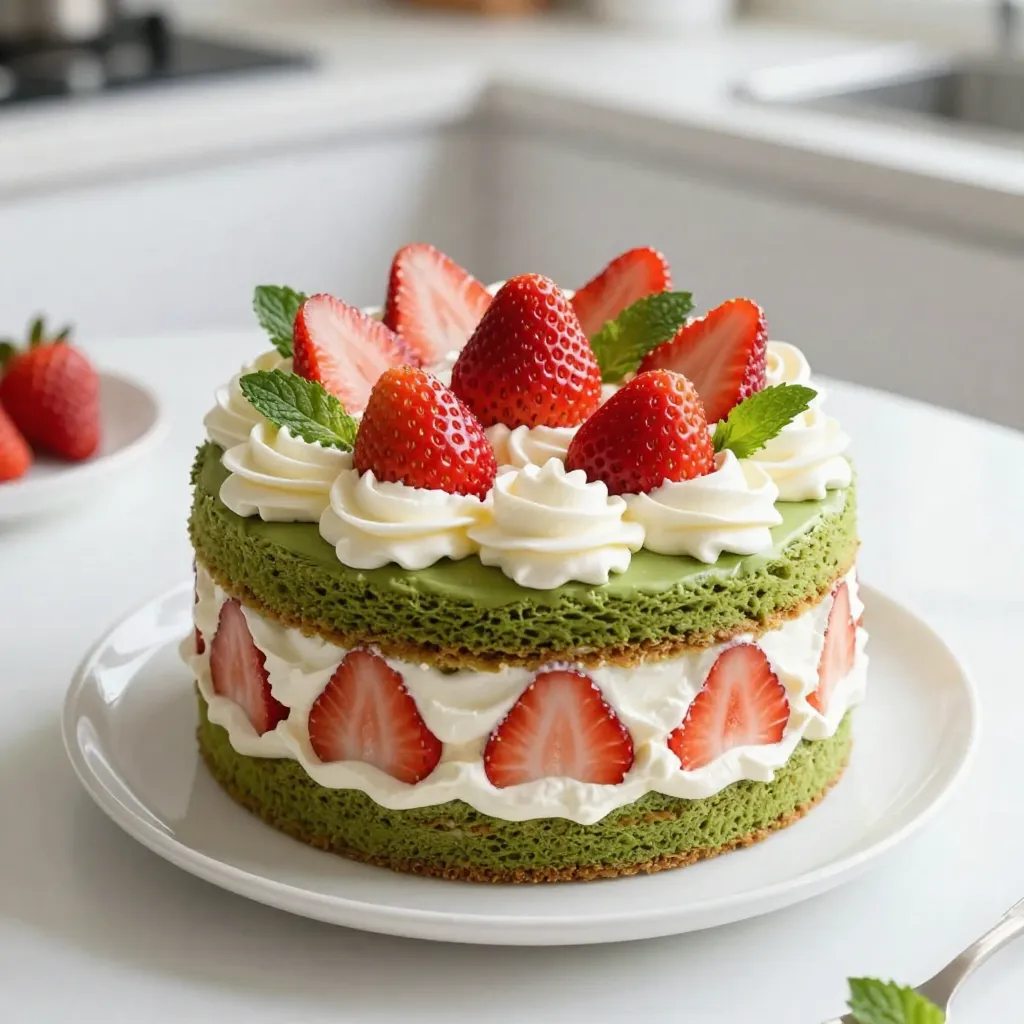 Leckerer Matcha Strawberry Layer Cake Rezept und Tipps