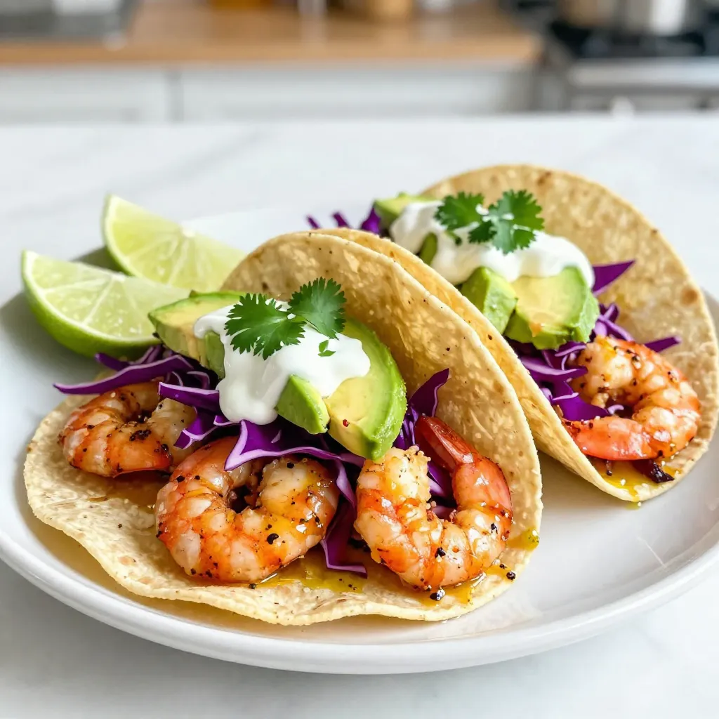 Würzige Knoblauch-Garnelen-Tacos Einfaches Rezept