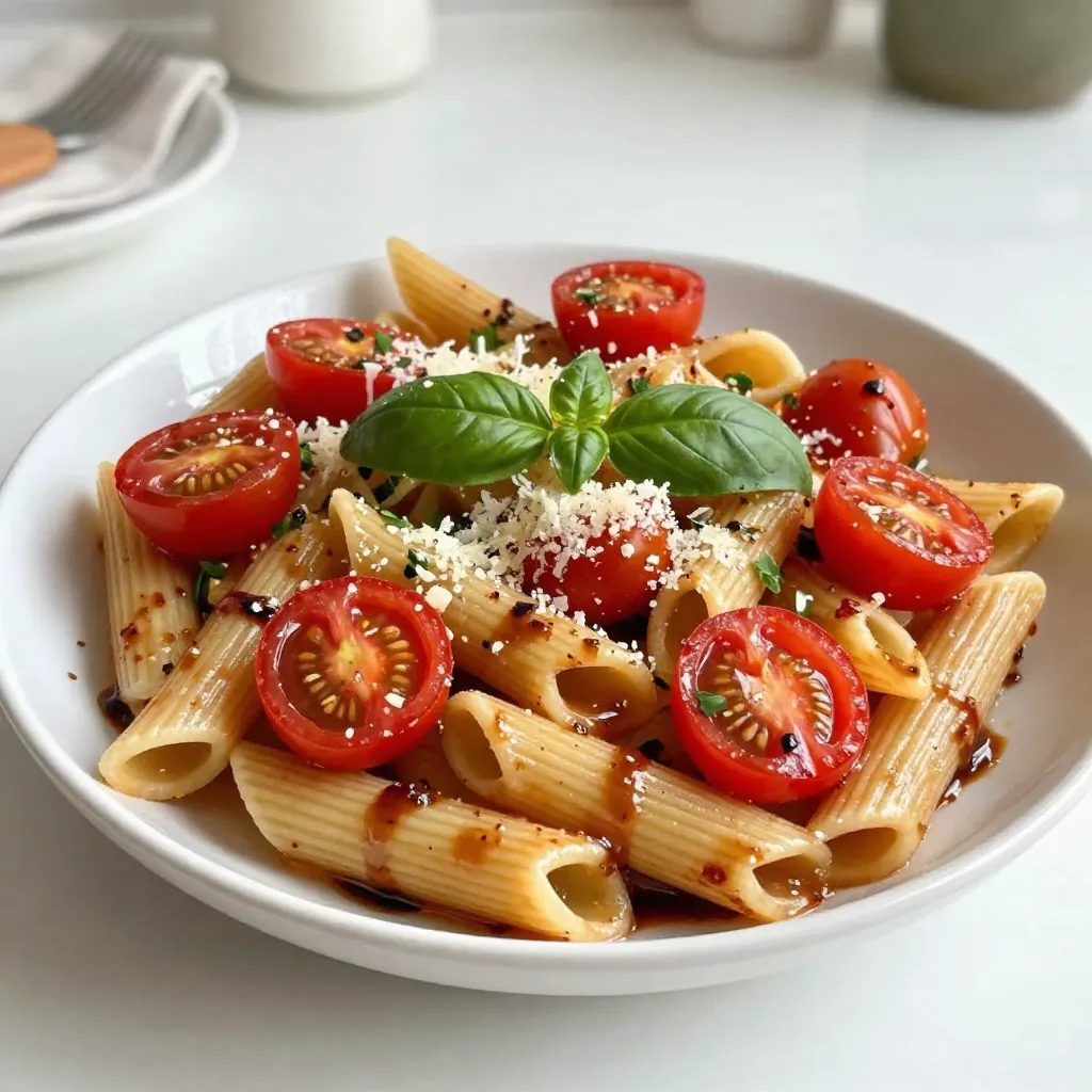 Tomato Basil Bruschetta Pasta Schnelle Freude am Tisch