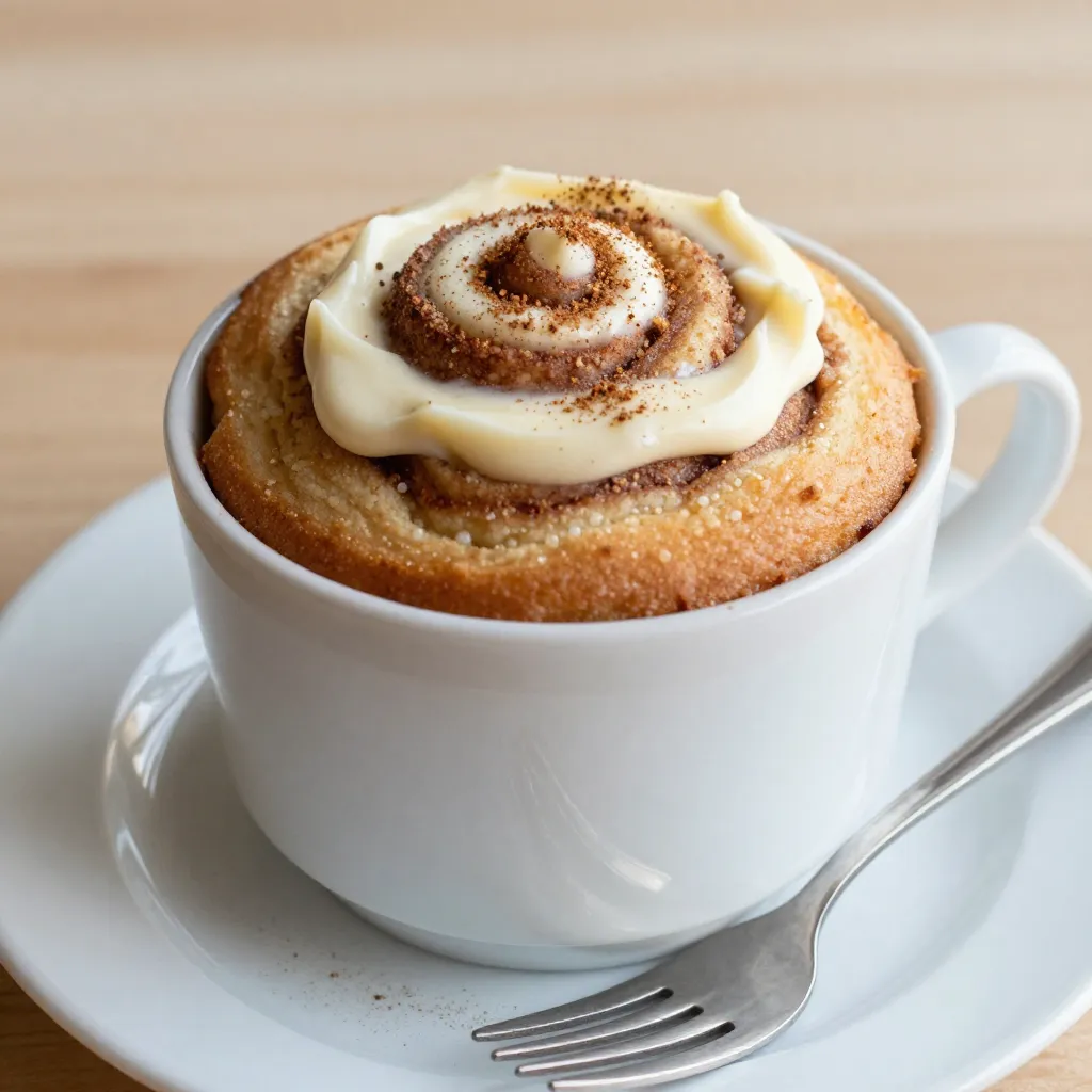 Cinnamon Roll Mug Cake Schneller Genuss für Zuhause