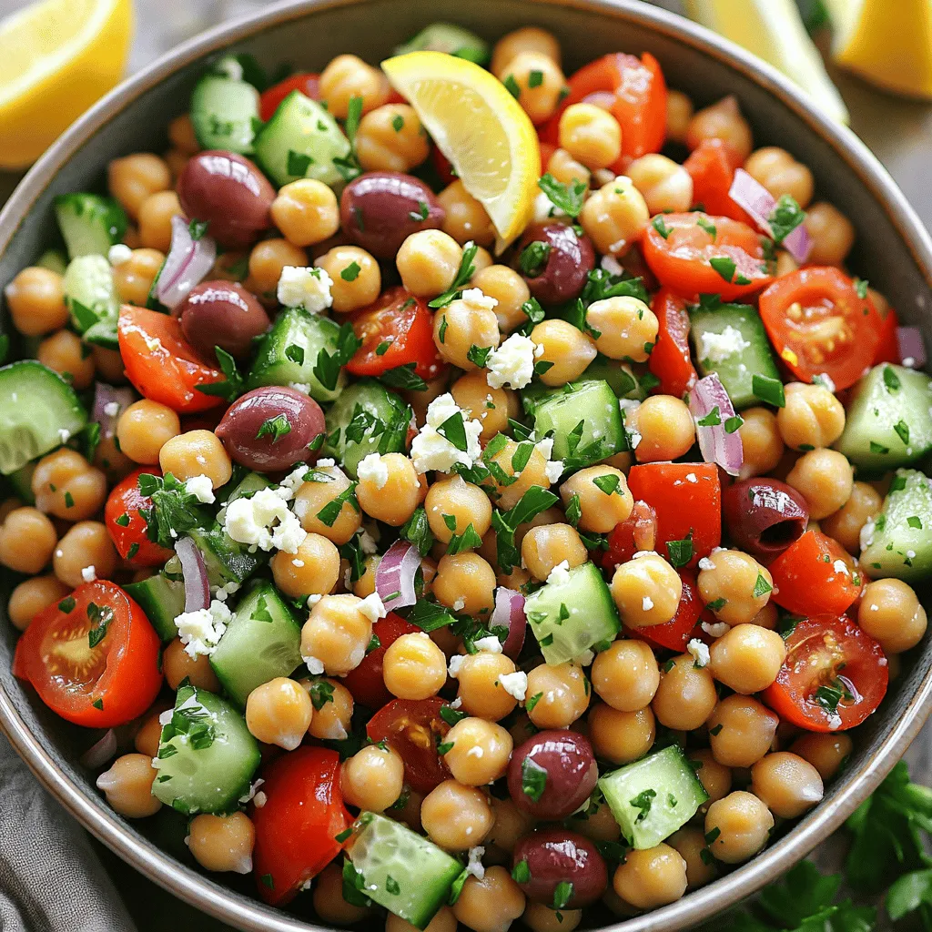 Mediterranean Chickpea Salad Einfach und Lecker