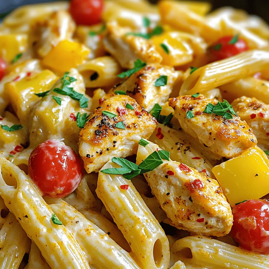 Würzige Cajun-Hühnchen-Pasta Einfaches Rezept genießen