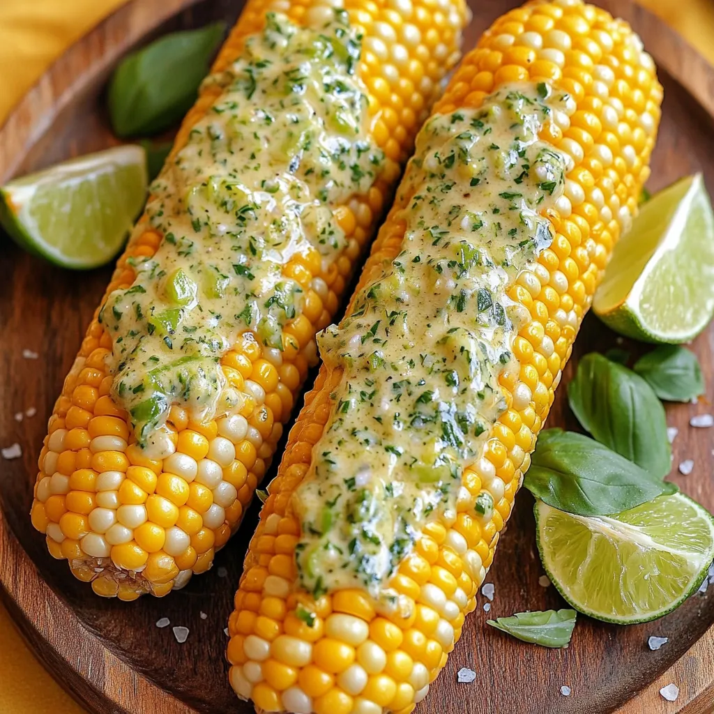Knoblauch Kräuterbutter Maiskolben Einfache Rezeptidee