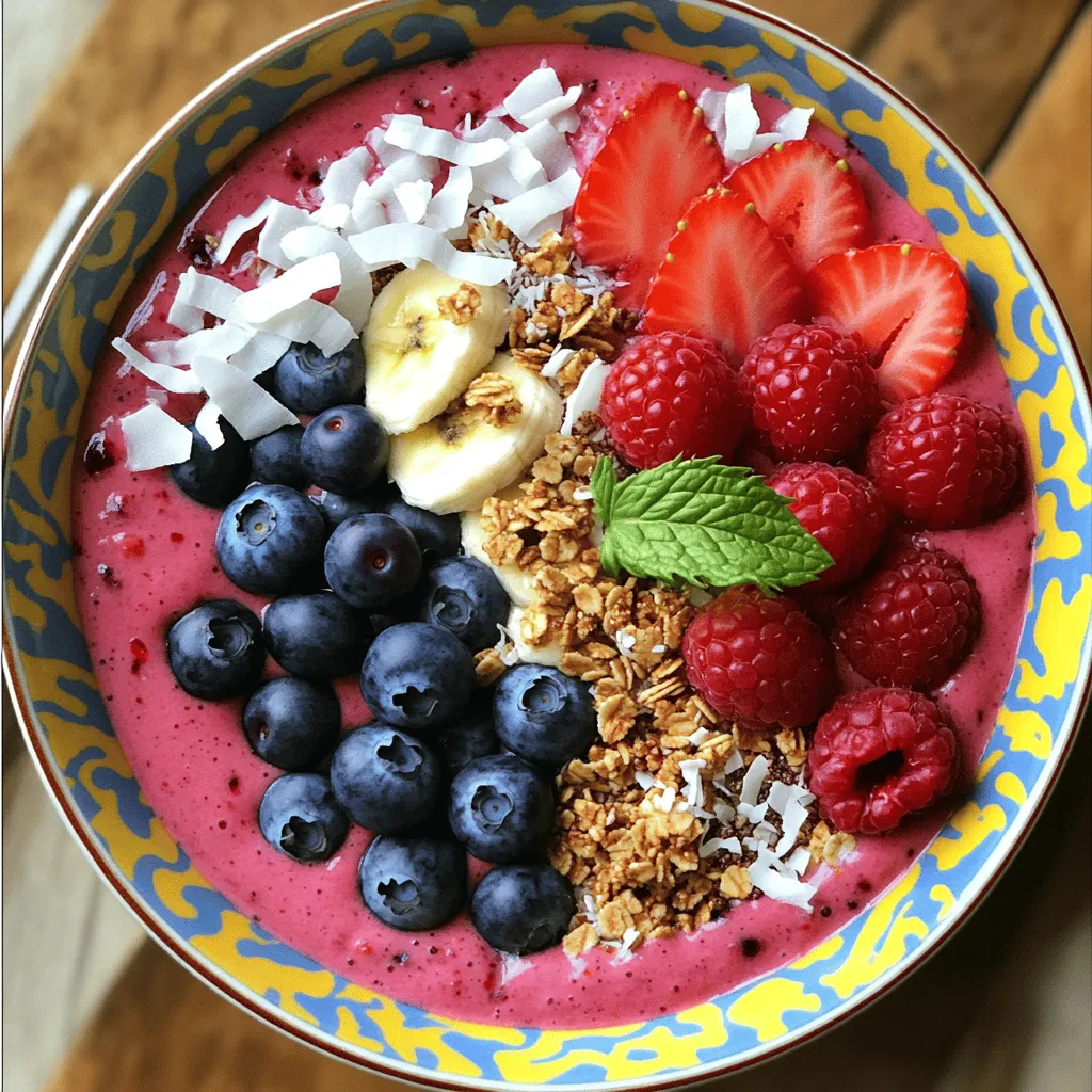 Berry Smoothie Bowl mit Granola Einfach und Lecker