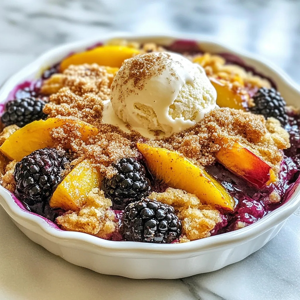 Blackberry Peach Cobbler Skillet Schnelle Köstlichkeit