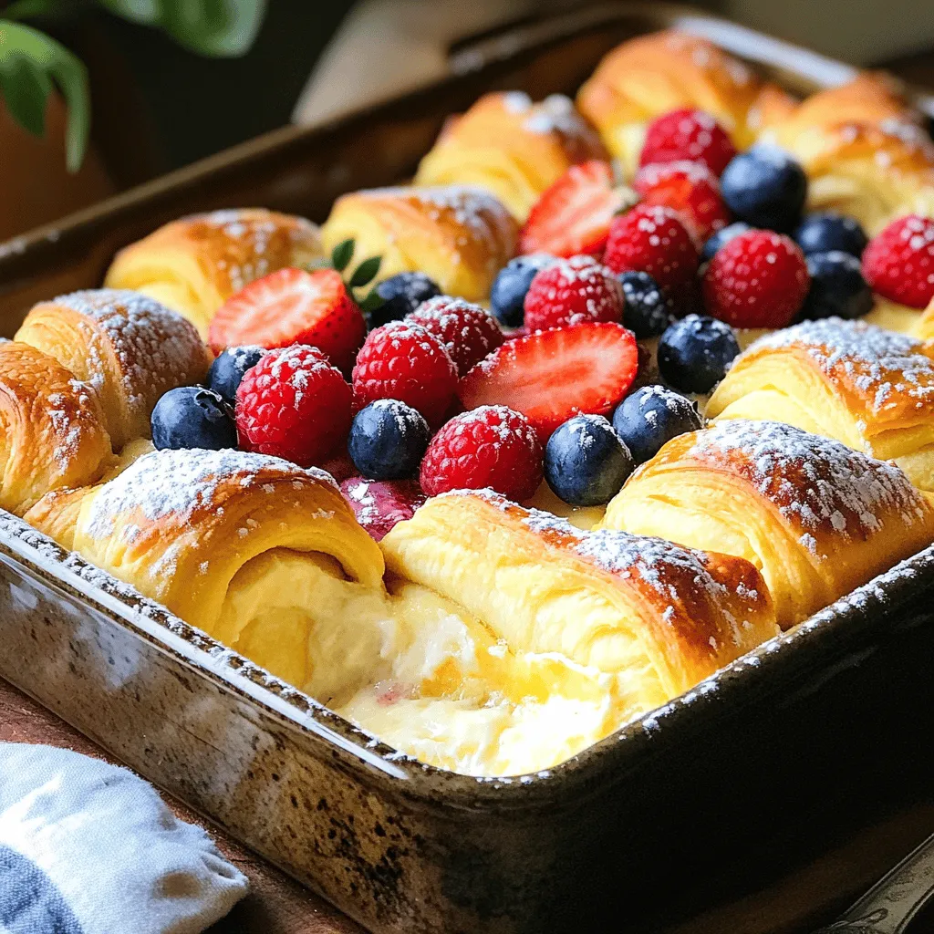 Käsekuchen-Croissant-Rollen-Auflauf lecker und einfach
