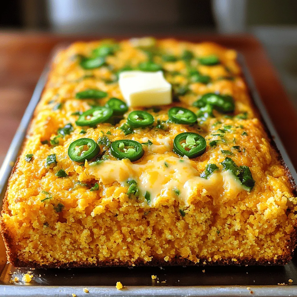 Cheddar Jalapeño Cornbread Geschmacksvoll und Würzig