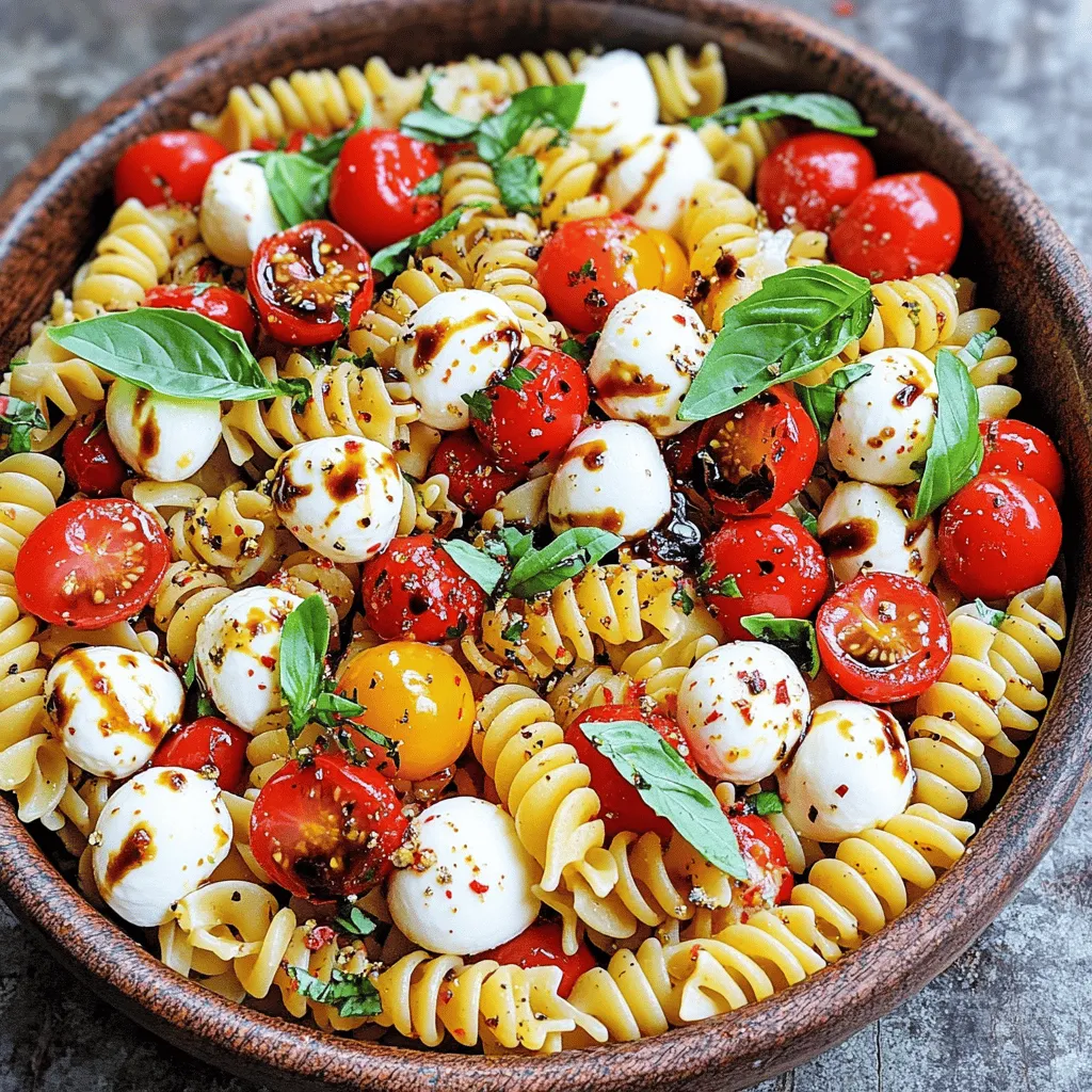 Caprese Pasta Salad Frisch und Einfach Zubereiten
