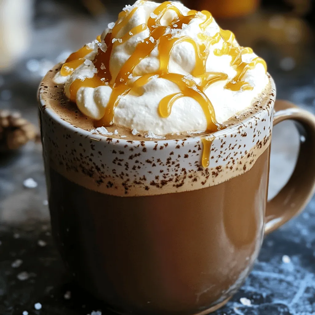 Gesalzener Karamell-Mokka-Latte Leckerer Genuss