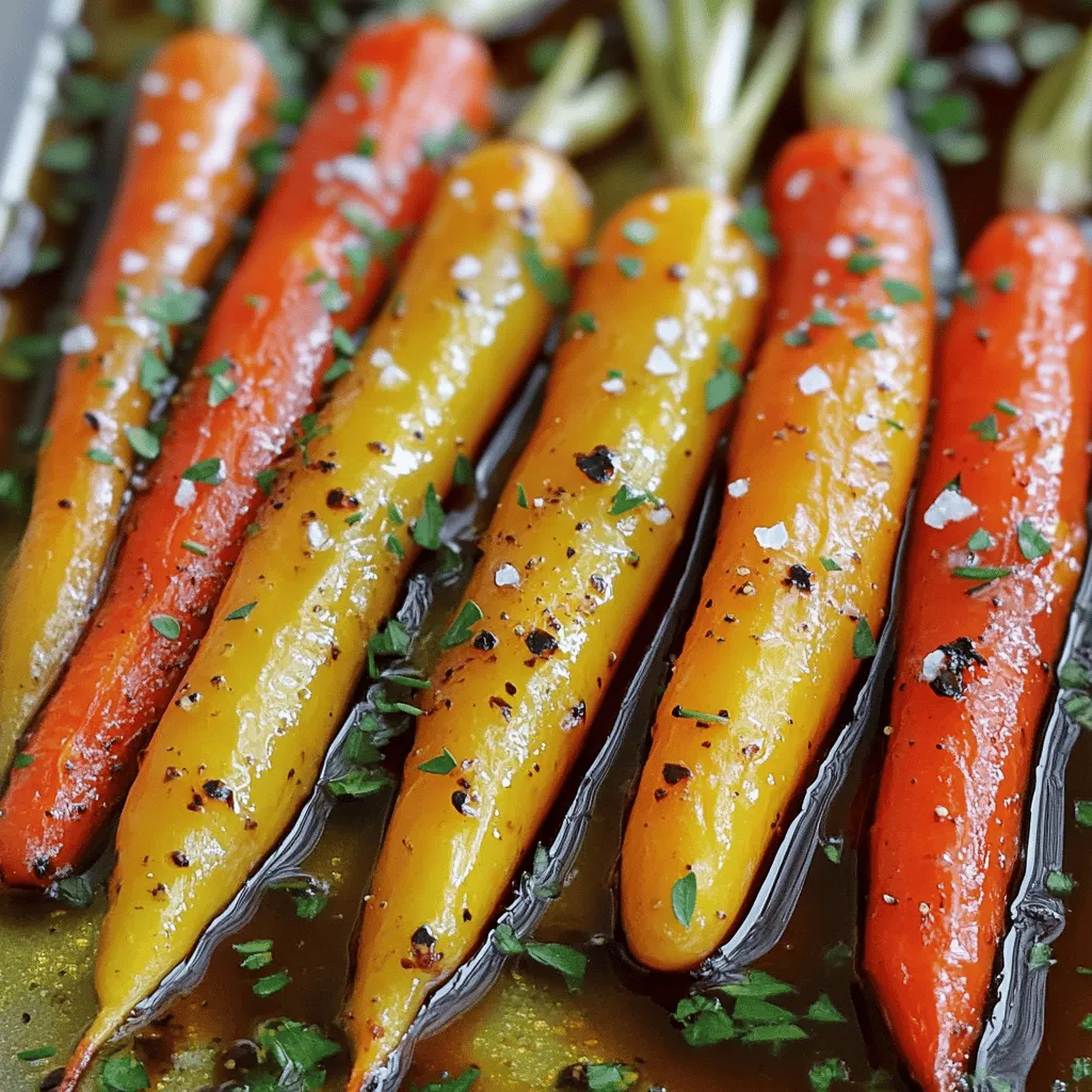 Maple Glazed Roasted Carrots Köstlich und Einfach