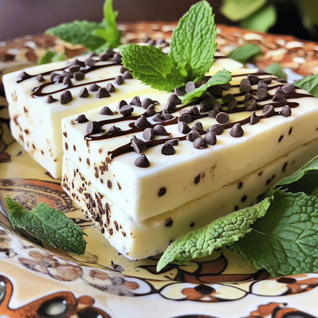 Schokoladen-Minz-Joghurt-Pops Frisch und Köstlich