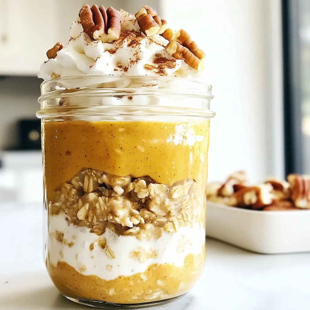 Kürbis-Pie Übernacht Haferflocken Einfach und Lecker