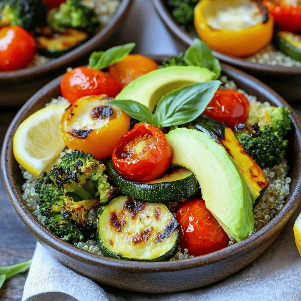 Roasted Vegetable Quinoa Bowl Nährstoffreiche Mahlzeit