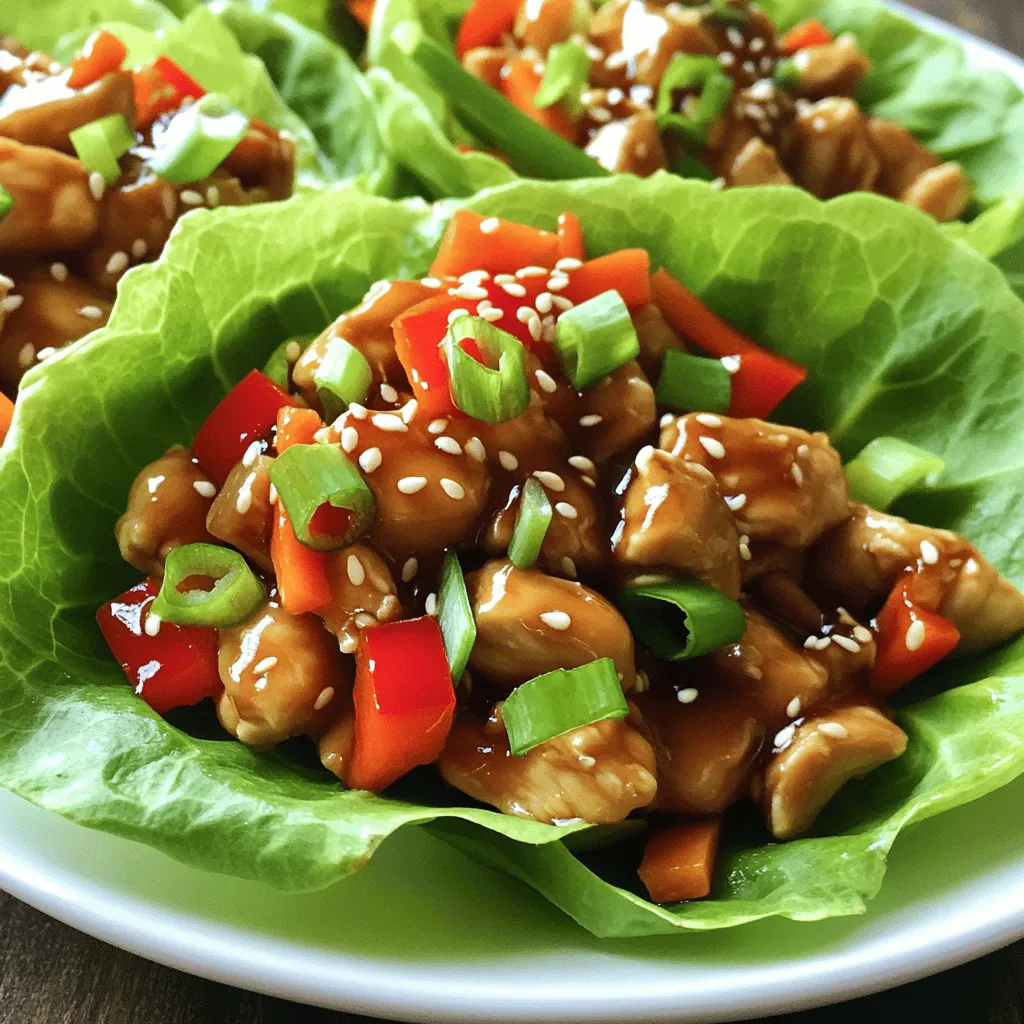 Teriyaki Chicken Lettuce Wraps Lecker und Einfach