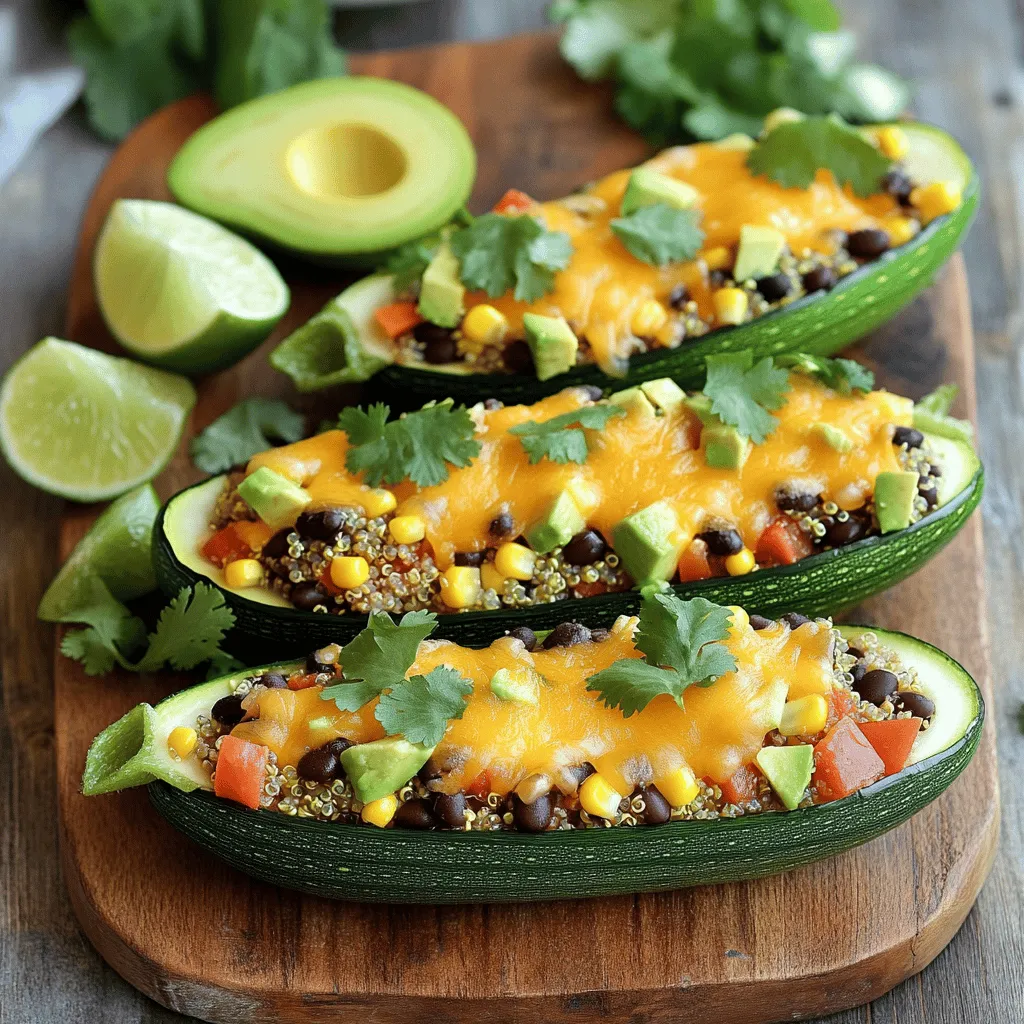 Tex Mex Stuffed Zucchini Boats Einfache und Leckereien