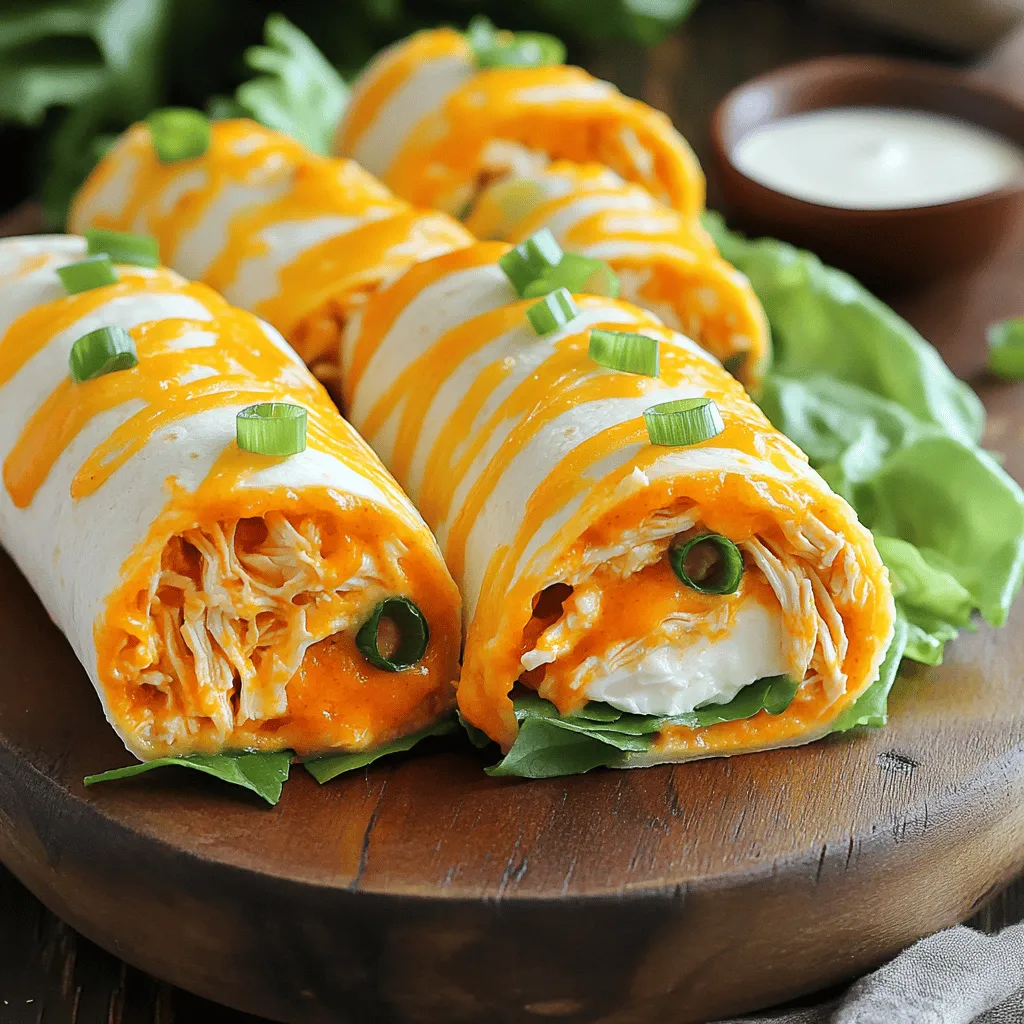 Buffalo Chicken Tortilla Roll-Ups Herzhaft und Lecker