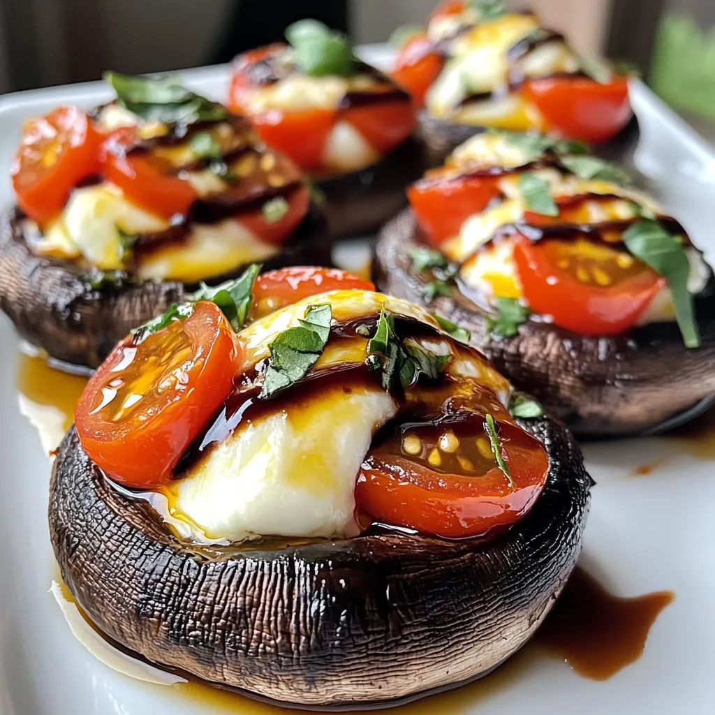 Caprese Stuffed Portobello Mushrooms Einfache Leckerei