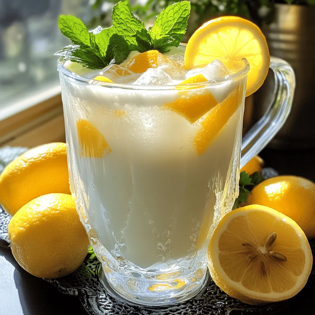 Kondensmilch-Limonade Ein erfrischendes Sommergetränk