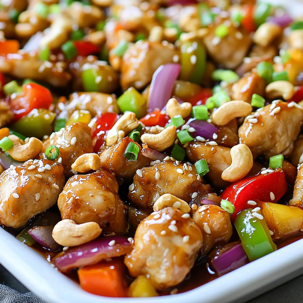 Sheet Pan Cashew Chicken Schnelles und köstliches Gericht