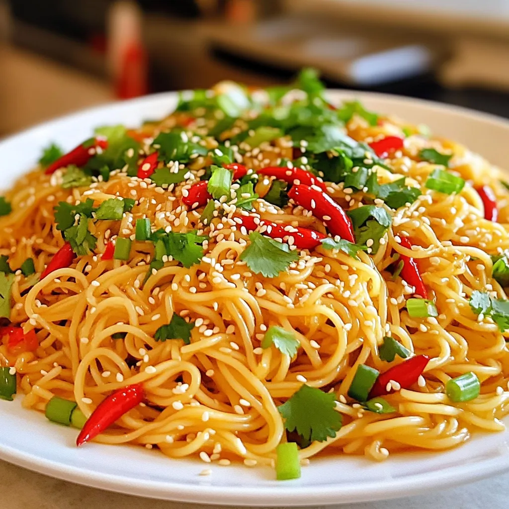 Minute Spicy Chili Garlic Noodles Blitzschnelles Rezept