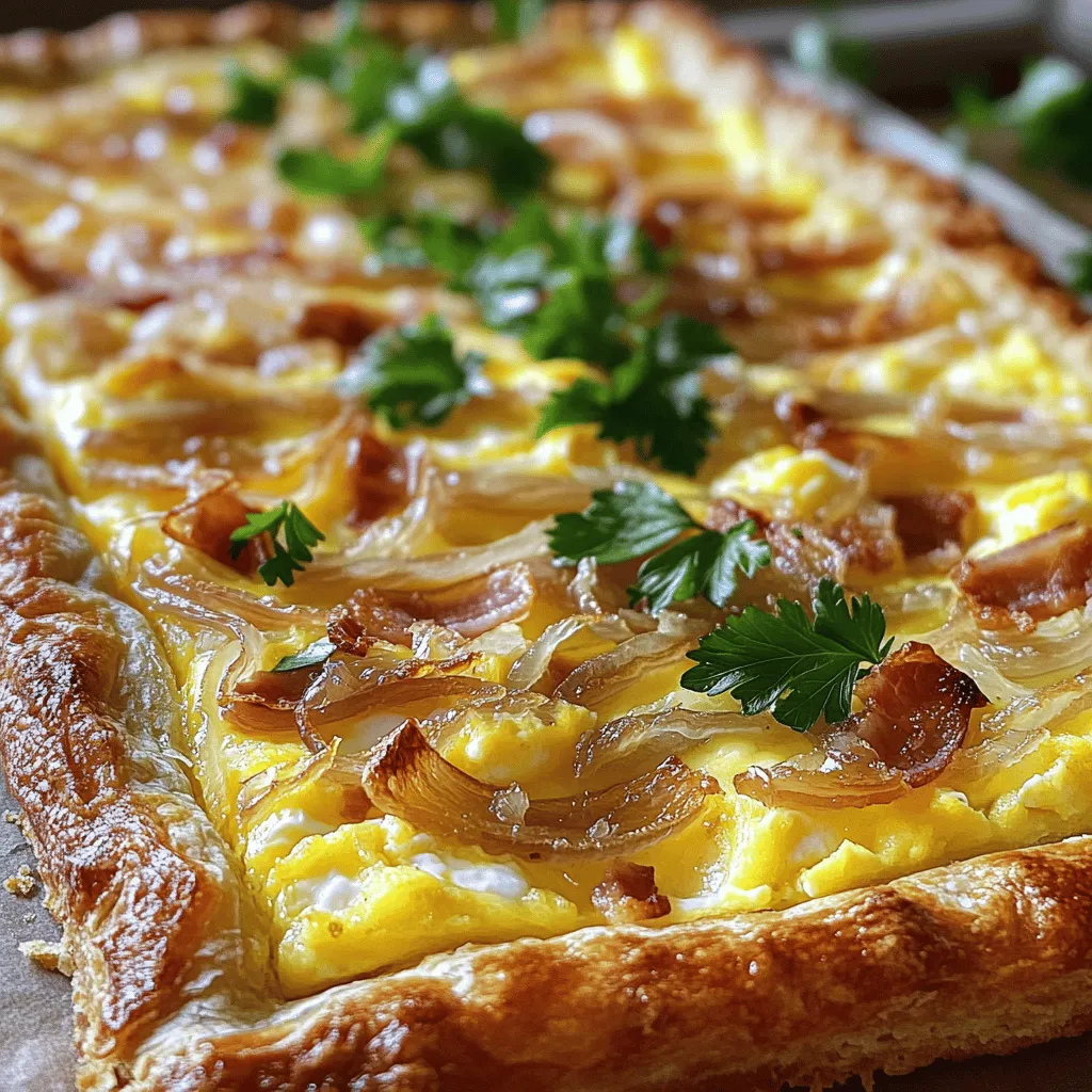 Der deutsche Zwiebelkuchen ist einfach zu machen. Hier sind die Hauptzutaten, die du brauchst: