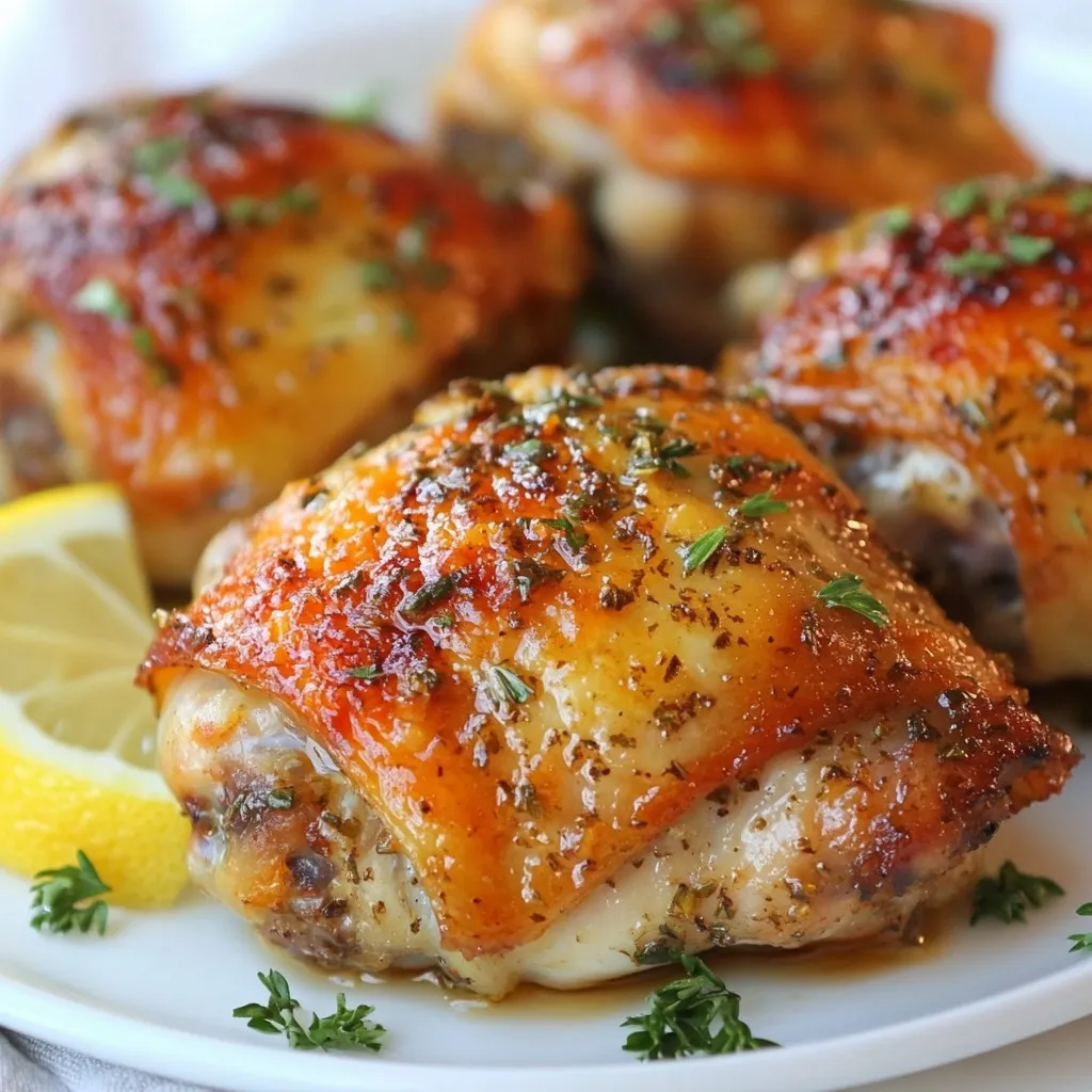 Herb Roasted Chicken Thighs Knusprig und Saftig Genießen