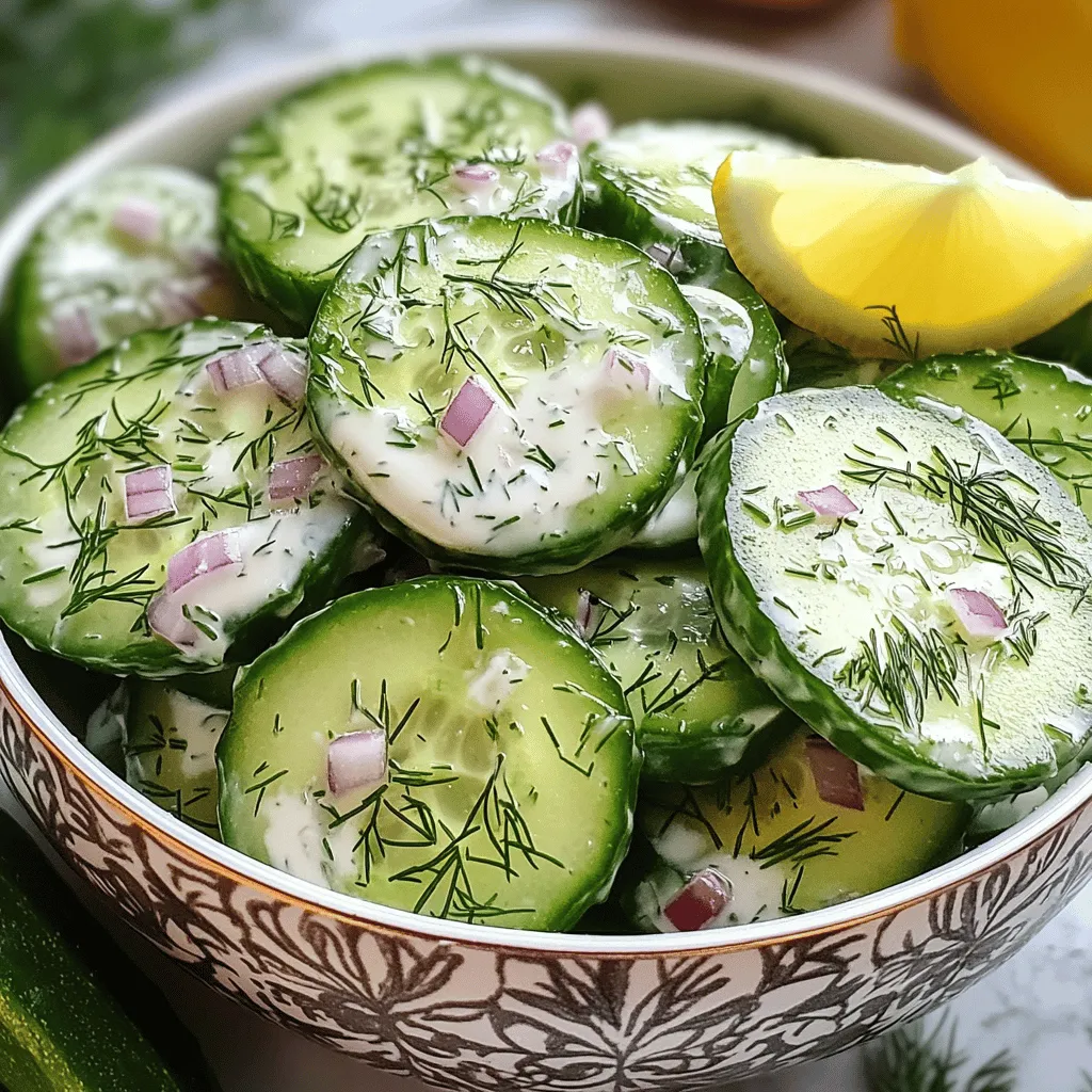 Cremiger Gurkensalat Frisch und Unglaublich Lecker